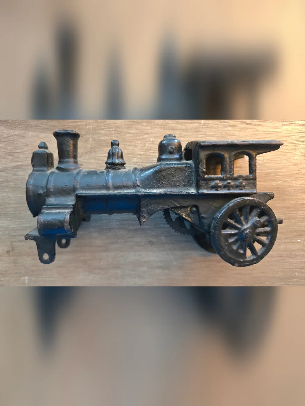 Rustic Cast Iron Train Bank | Vintage-Style Locomotive Decor | Indust. Farmhouse